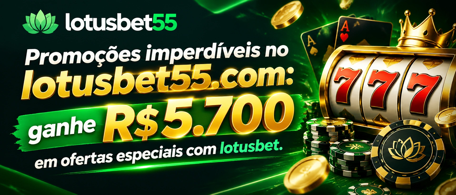 Tela promocional com destaque para ofertas e bônus da lotusbet